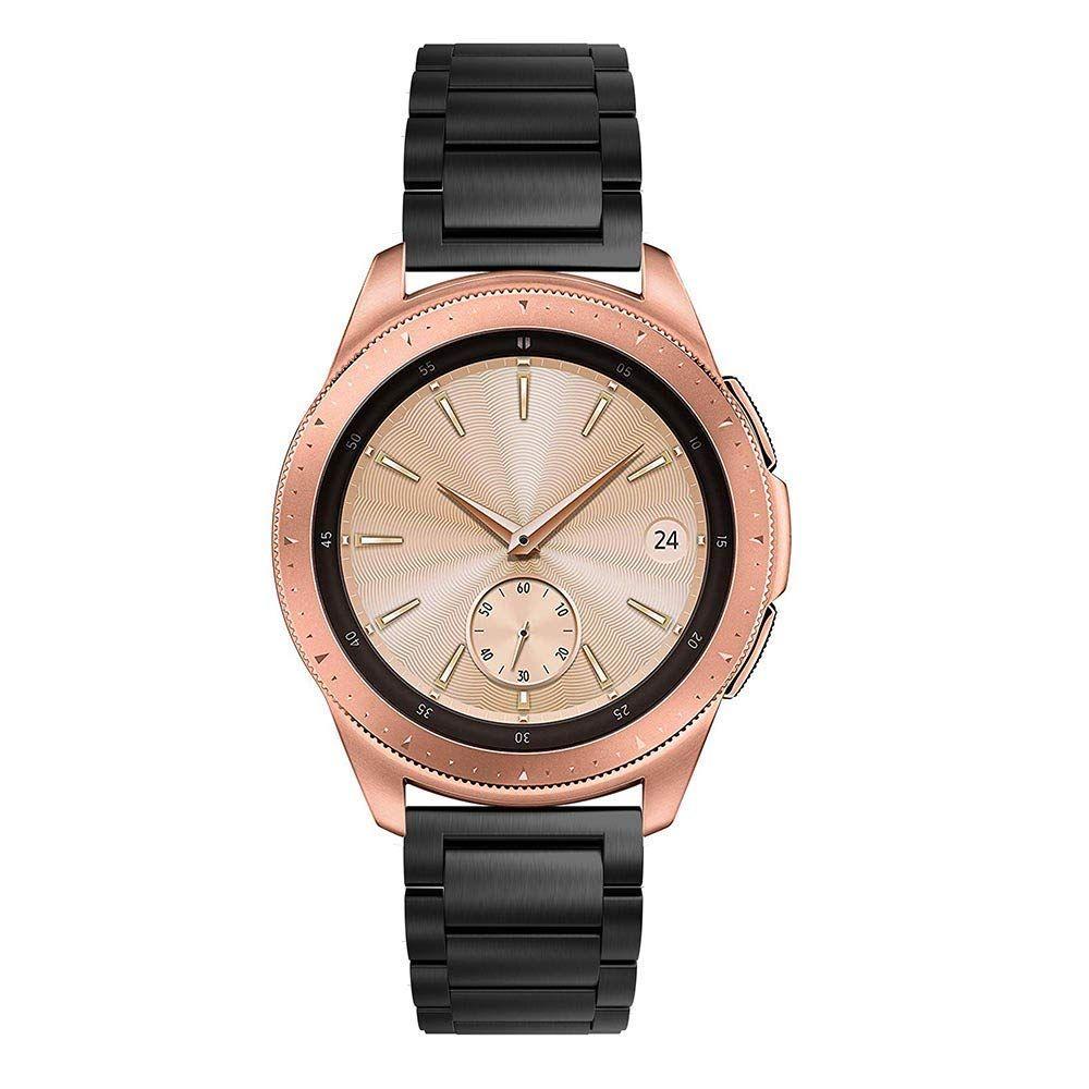 Samsung Galaxy Watch 42mm Stilrent länkarmband i metall, Svart