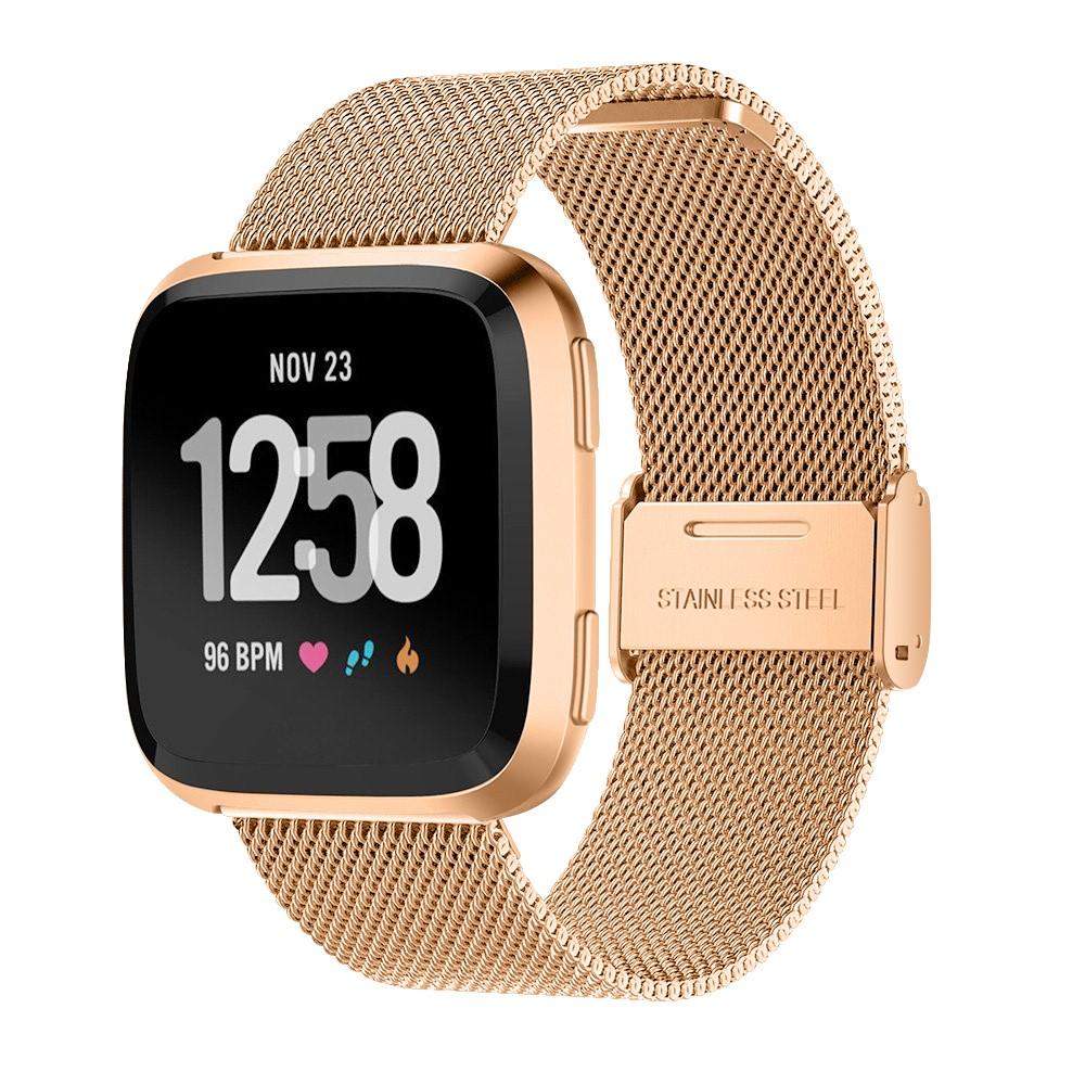 Fitbit Versa/Versa 2 Rose Armband i mesh, roséguld