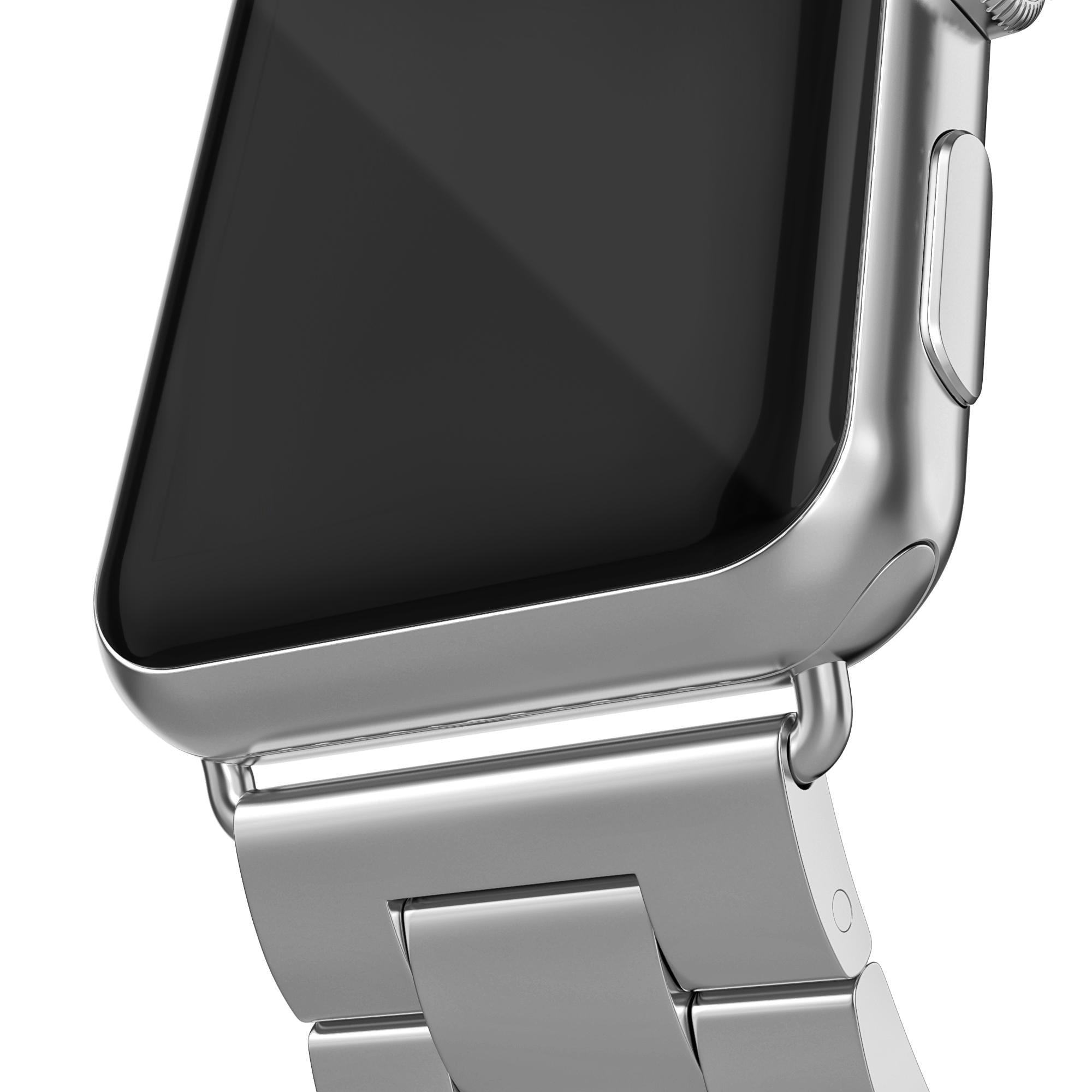 Apple Watch 45mm Series 9 Stilrent länkarmband i metall, silver