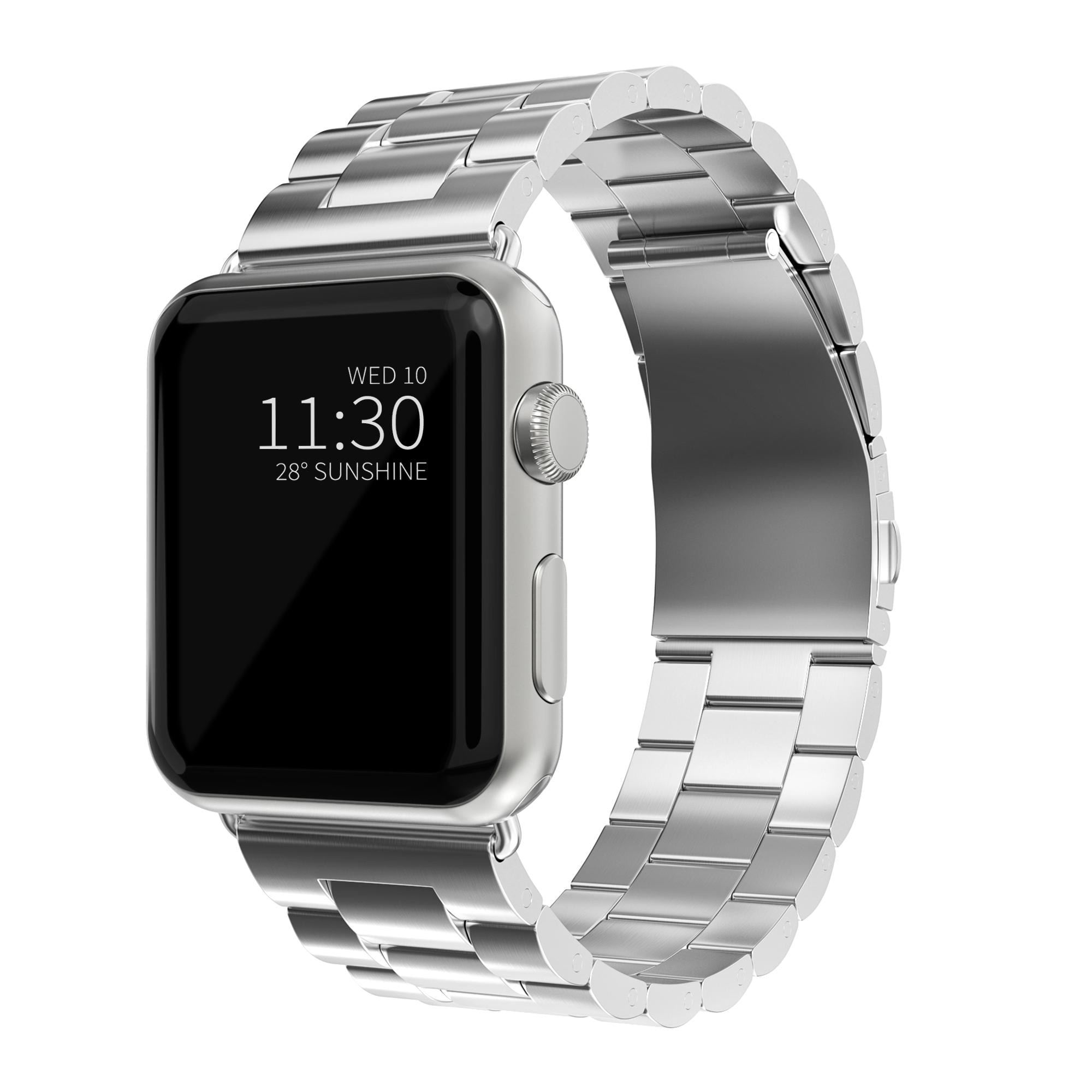 Apple Watch 41mm Series 7 Stilrent länkarmband i metall, silver