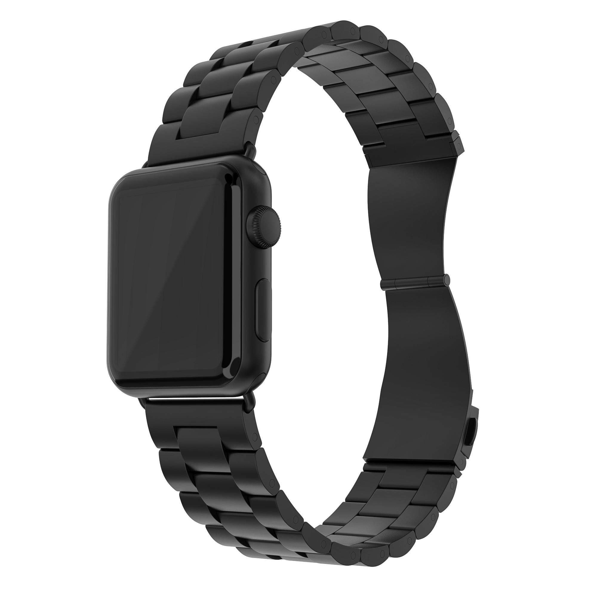 Apple Watch SE 44mm Stilrent länkarmband i metall, svart