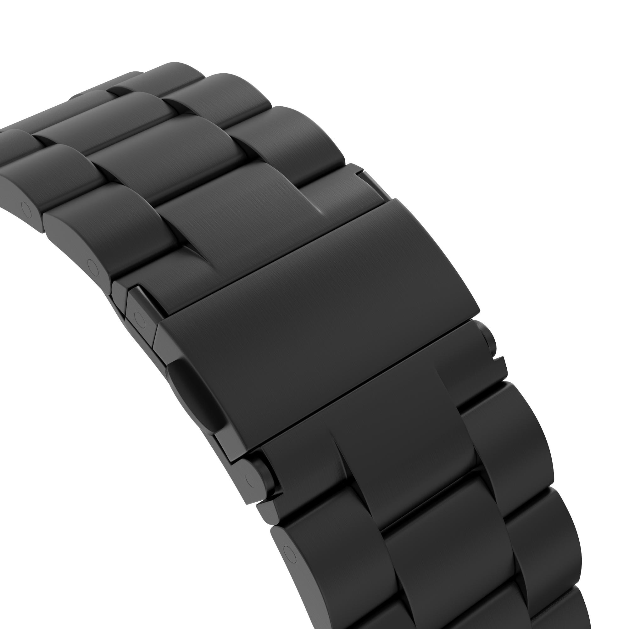 Apple Watch 45mm Series 9 Stilrent länkarmband i metall, svart