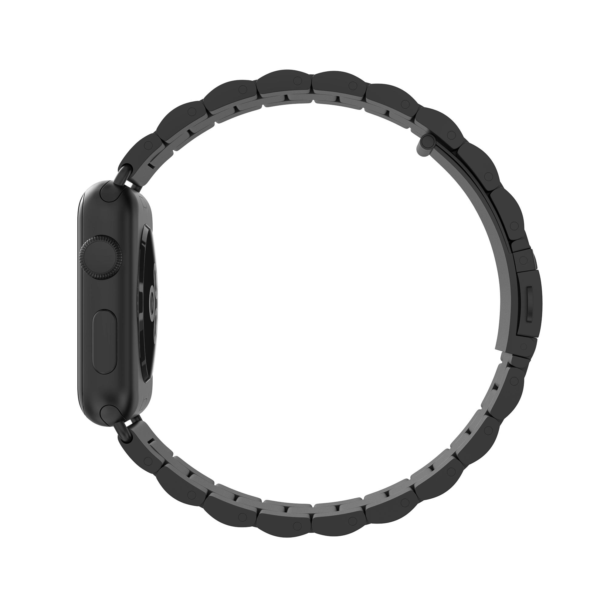 Apple Watch 45mm Series 7 Stilrent länkarmband i metall, svart