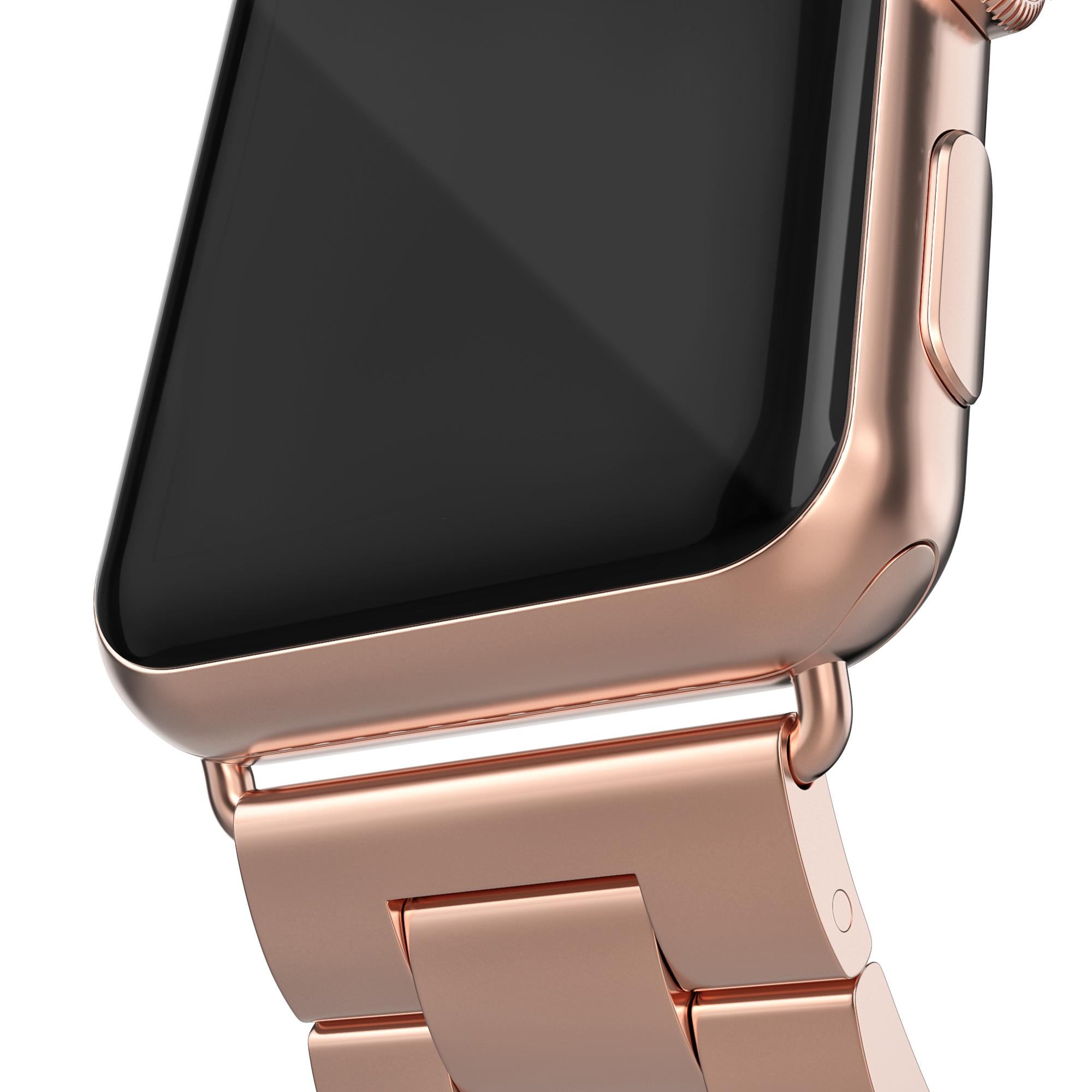 Apple Watch Ultra 49mm Stilrent länkarmband i metall, roséguld