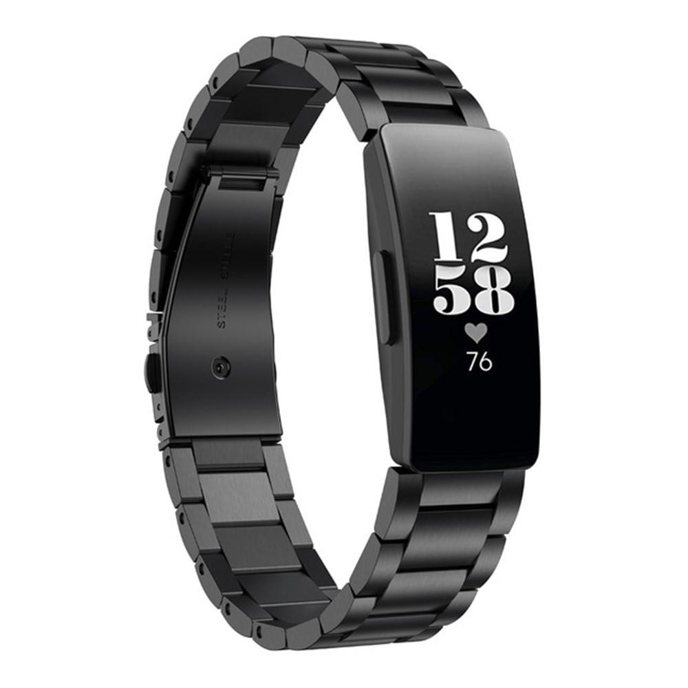 Fitbit Inspire/Inspire HR/Inspire 2 Stilrent länkarmband i metall, svart
