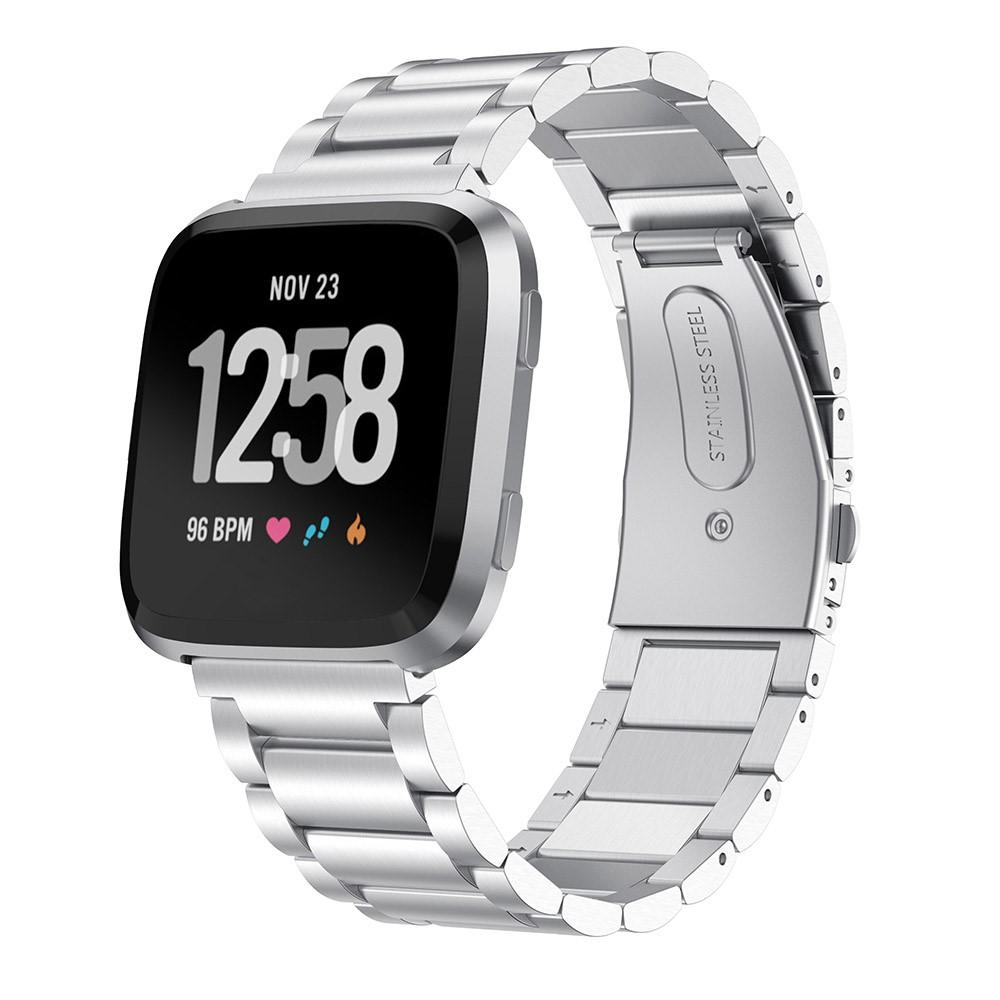 Fitbit Versa/Versa Lite/Versa 2 Stilrent länkarmband i metall, silver