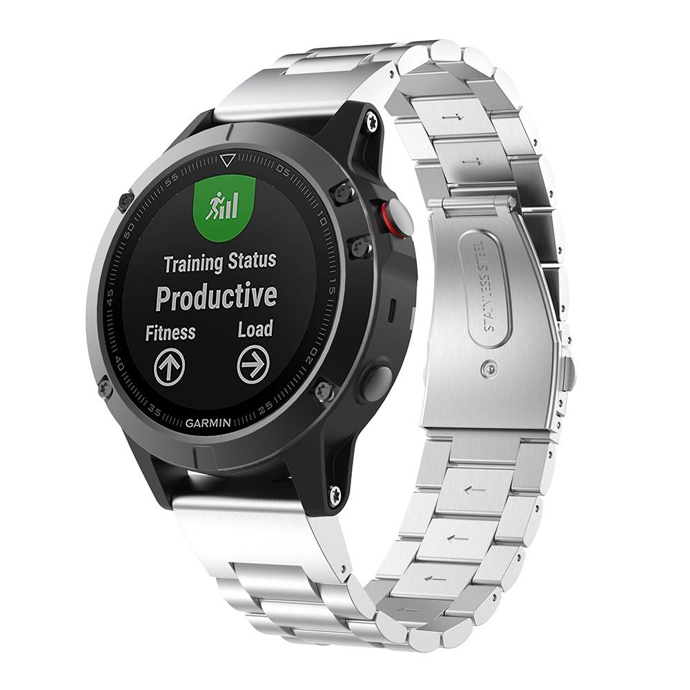 Garmin Fenix 6 Stilrent länkarmband i metall, silver