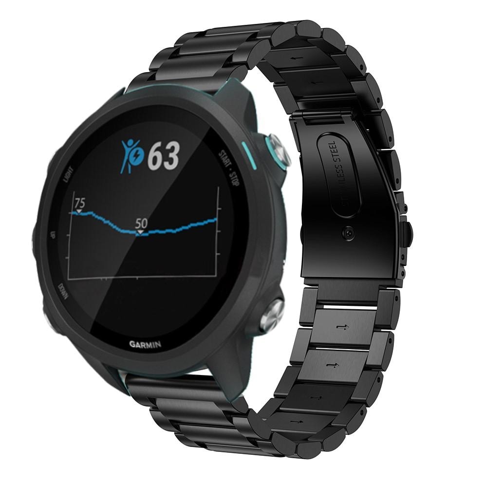 Garmin Forerunner 245 Stilrent länkarmband i metall, svart