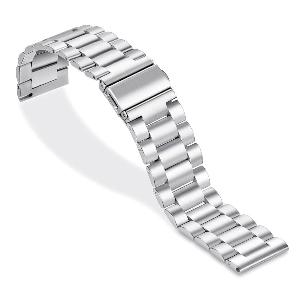 Huawei Watch GT/GT 2 46mm/GT 2e Stilrent länkarmband i metall, silver