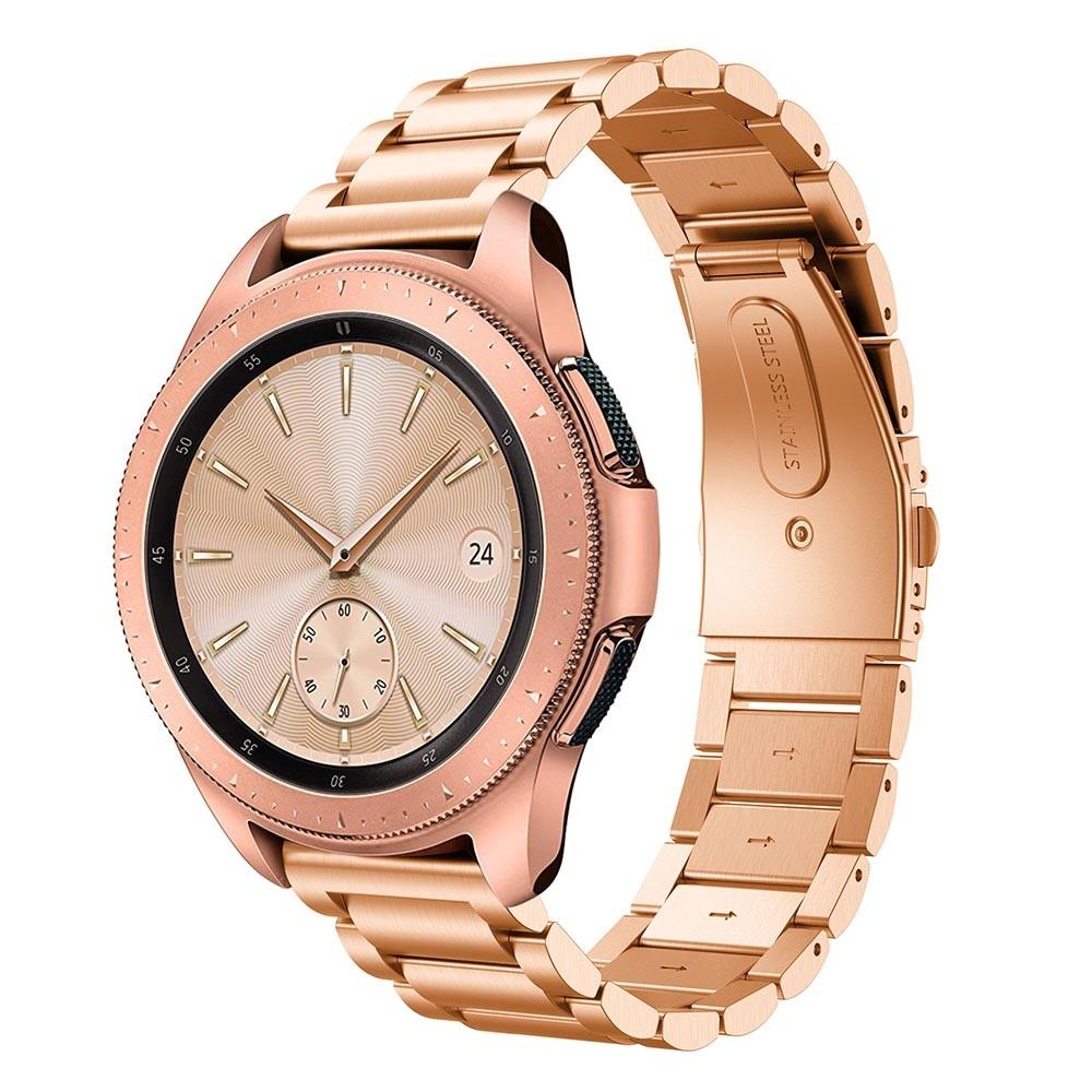 Samsung Galaxy Watch 42mm Stilrent länkarmband i metall, Roséguld