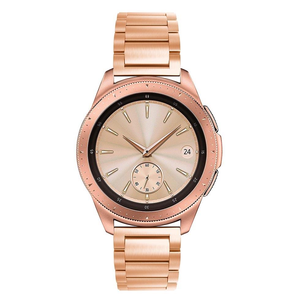 Samsung Galaxy Watch 42mm Stilrent länkarmband i metall, Roséguld