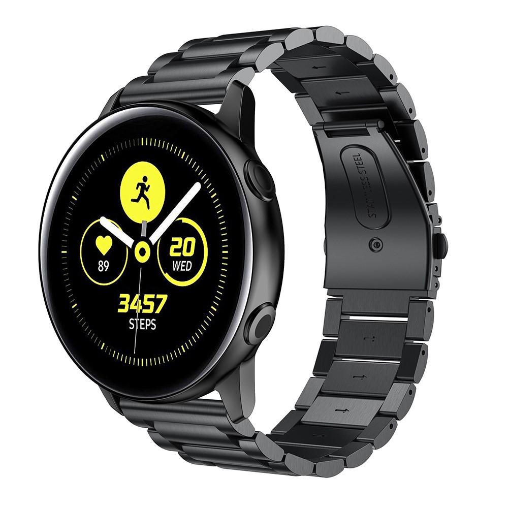 Samsung Galaxy Watch Active Stilrent länkarmband i metall, svart