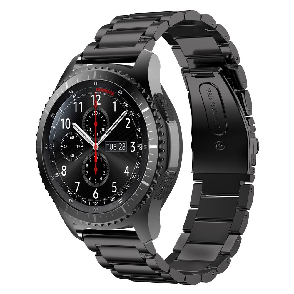 Samsung Gear S3 Frontier/S3 Classic Stilrent länkarmband i metall, svart