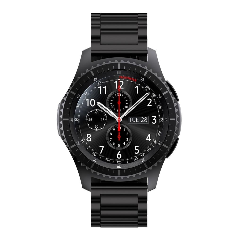 Samsung Gear S3 Frontier/S3 Classic Stilrent länkarmband i metall, svart