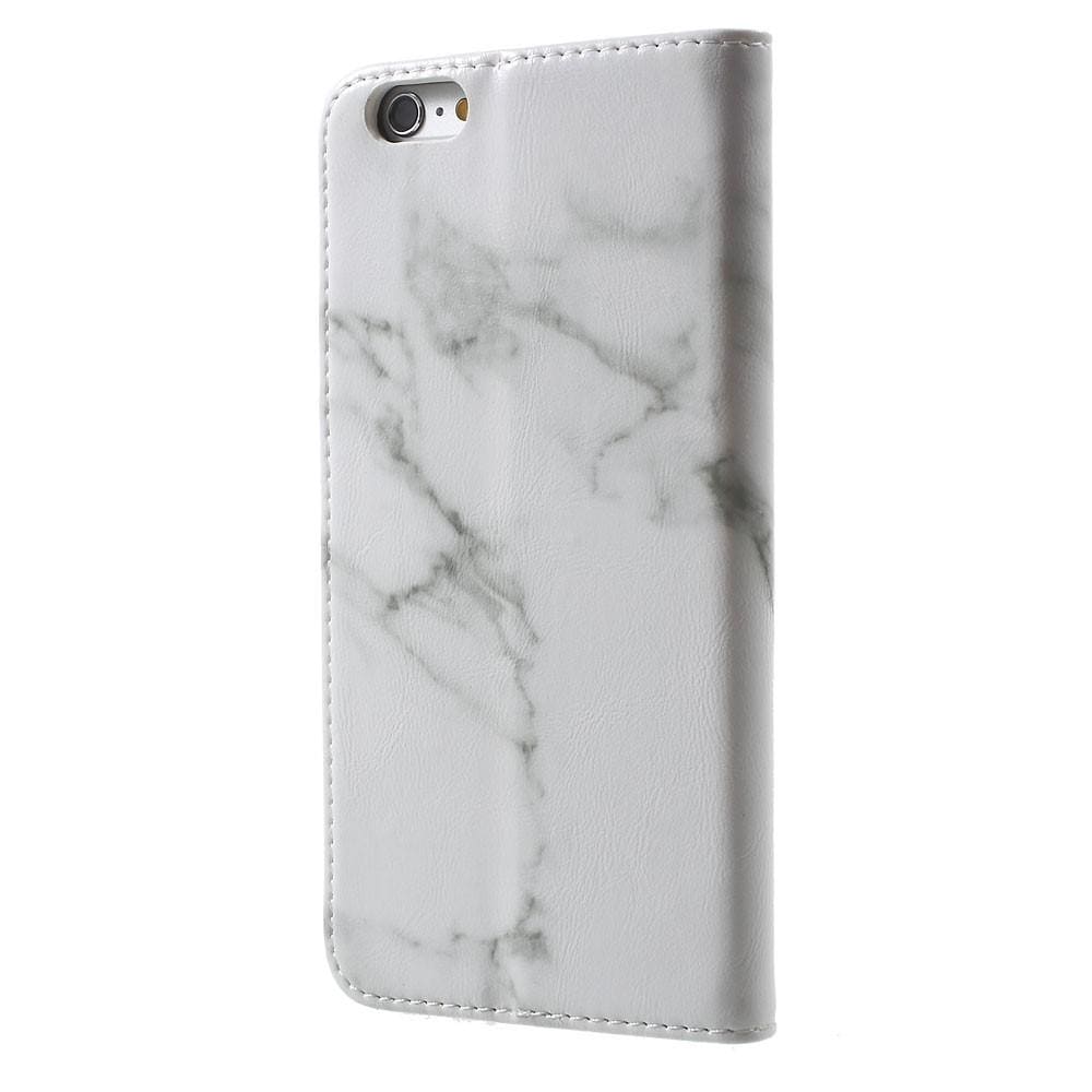 iPhone 6/6S Enkelt mobilfodral, vit marmor
