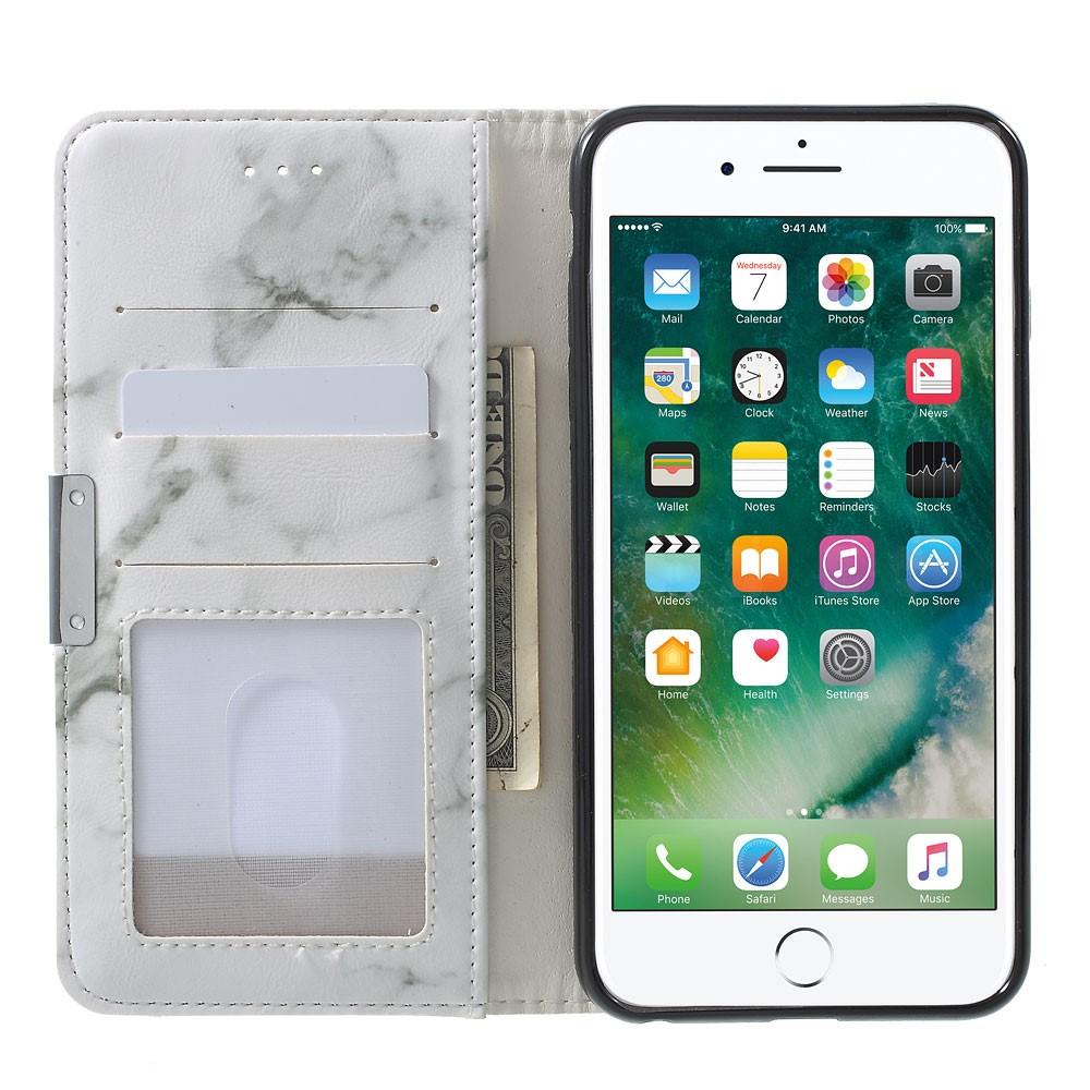 iPhone 6/6S Enkelt mobilfodral, vit marmor
