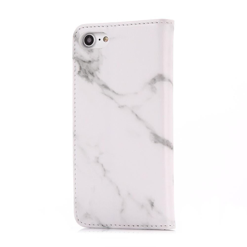 iPhone 7 Enkelt mobilfodral, vit marmor