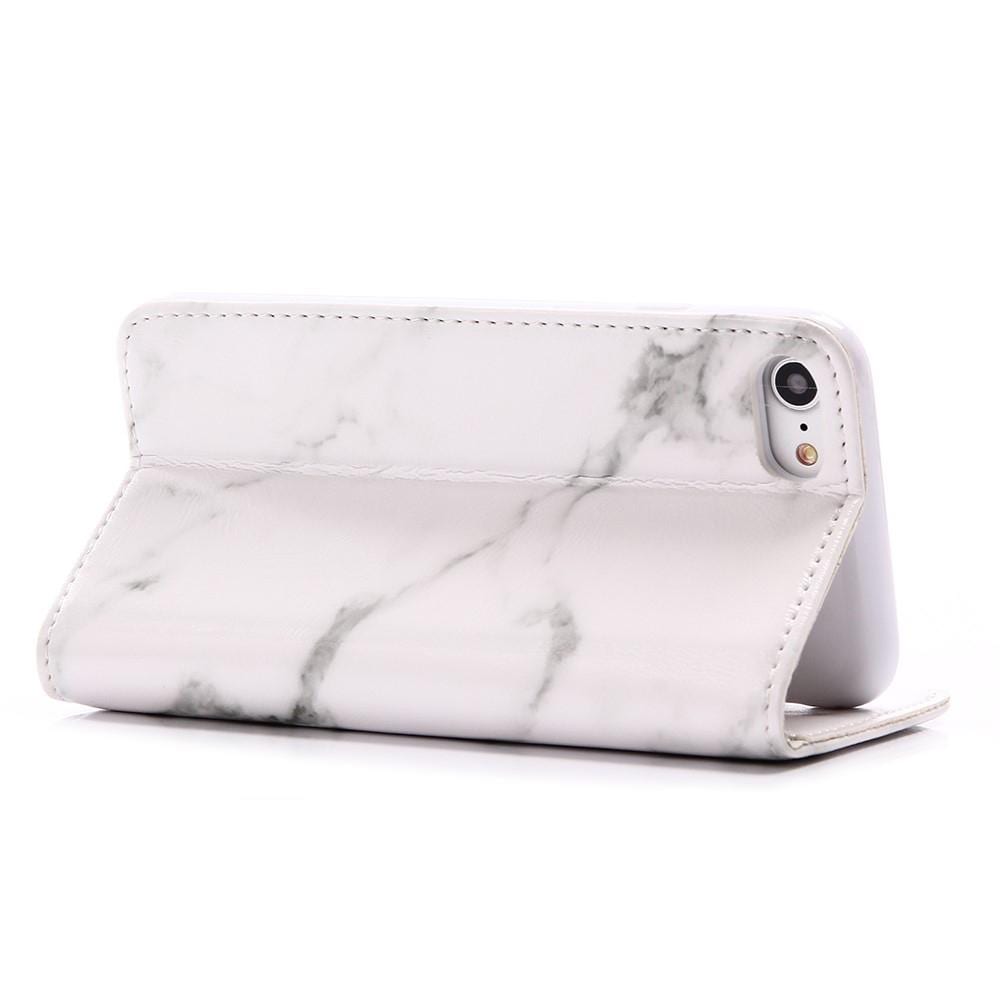 iPhone 7 Enkelt mobilfodral, vit marmor
