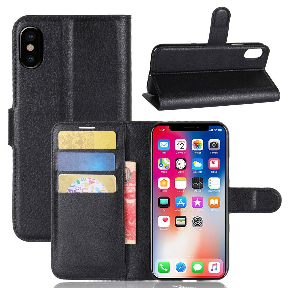 iPhone X/XS Enkelt mobilfodral, Svart