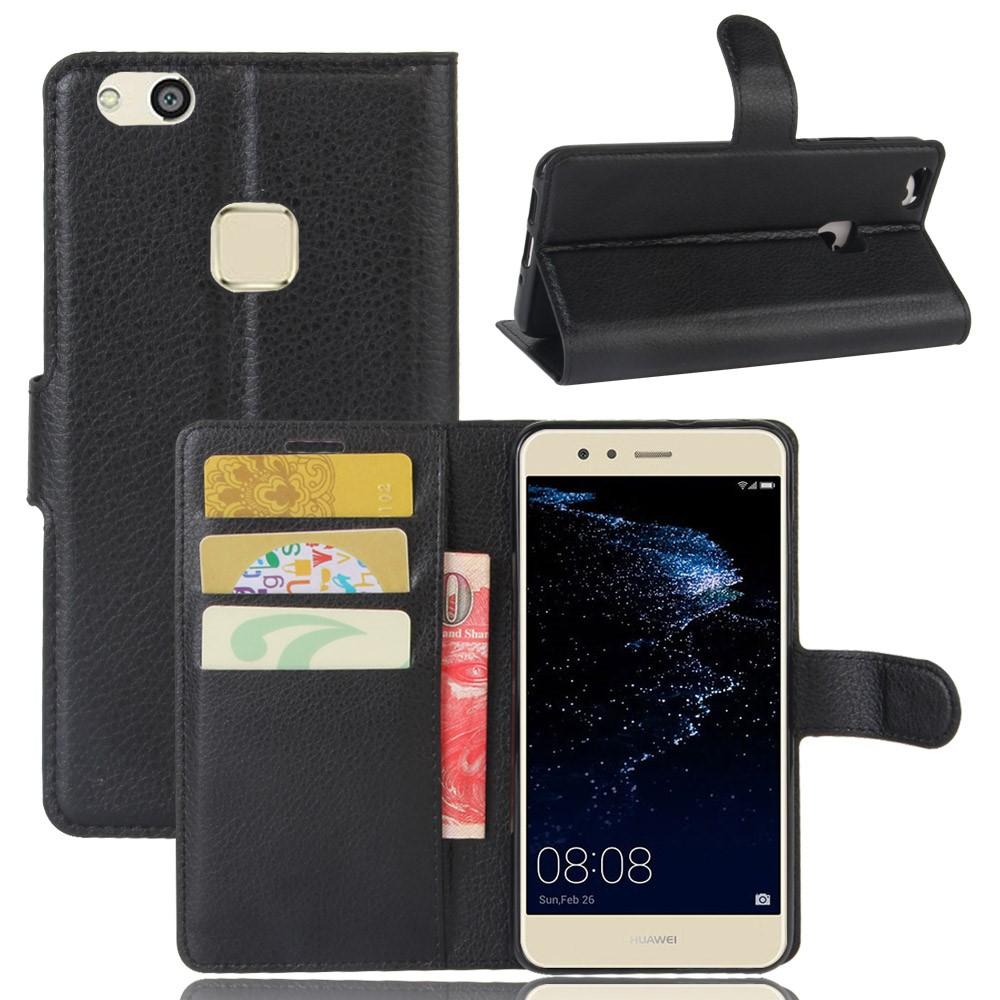 Huawei P10 Lite Enkelt mobilfodral, Svart