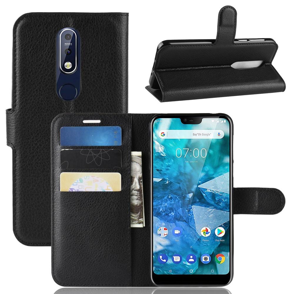 Nokia 7.1 Enkelt mobilfodral, Svart