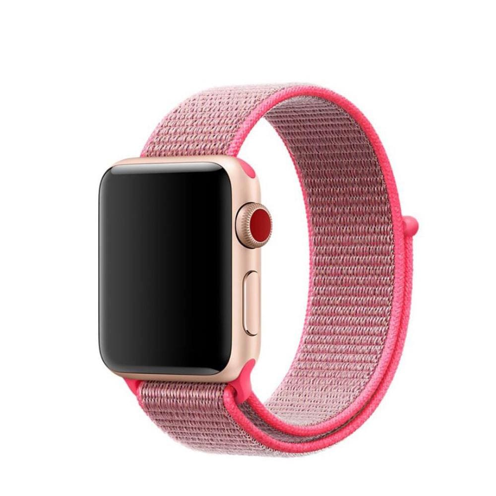 Apple Watch 45mm Series 8 Armband i nylon, rosa