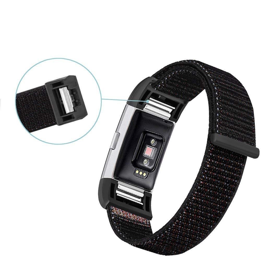 Fitbit Charge 3/4 Armband i nylon, svart