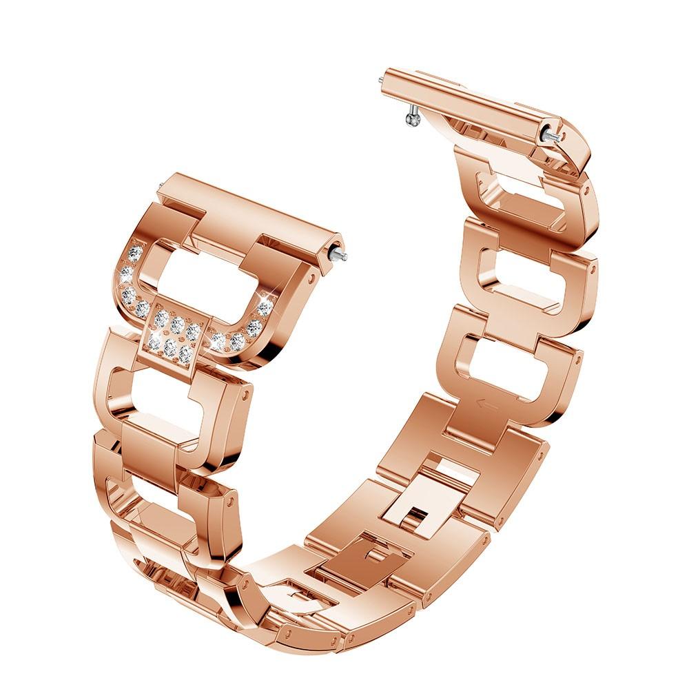 Fitbit Versa/Versa 2 Lyxigt armband med glittrande stenar, roséguld