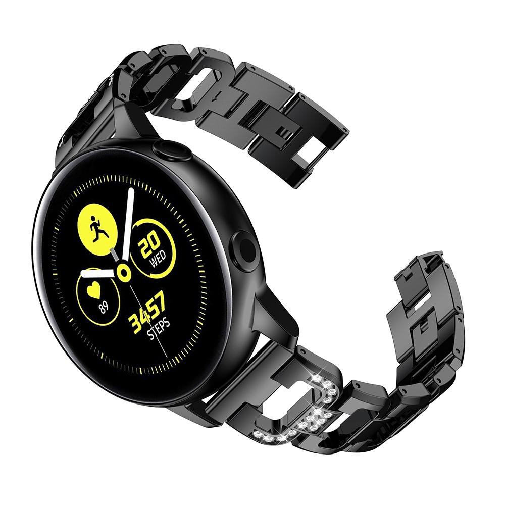 Samsung Galaxy Watch 5 44mm Lyxigt armband med glittrande stenar, svart