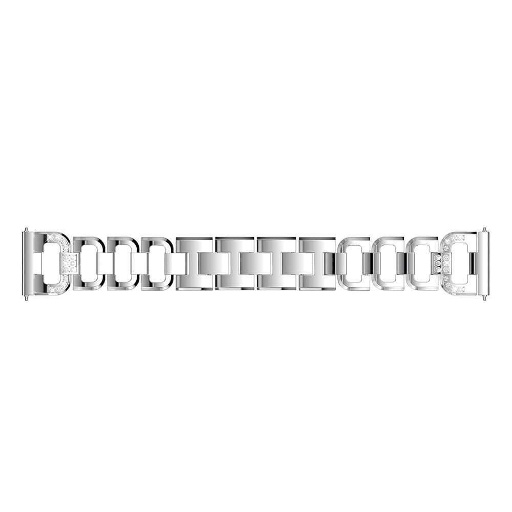 Samsung Galaxy Watch 42mm Lyxigt armband med glittrande stenar, Silver