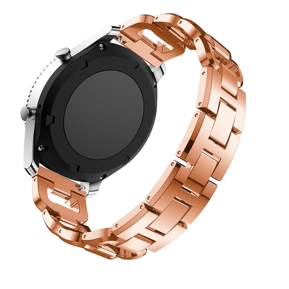 Galaxy Watch 46mm/Gear S3 Lyxigt armband med glittrande stenar, roséguld