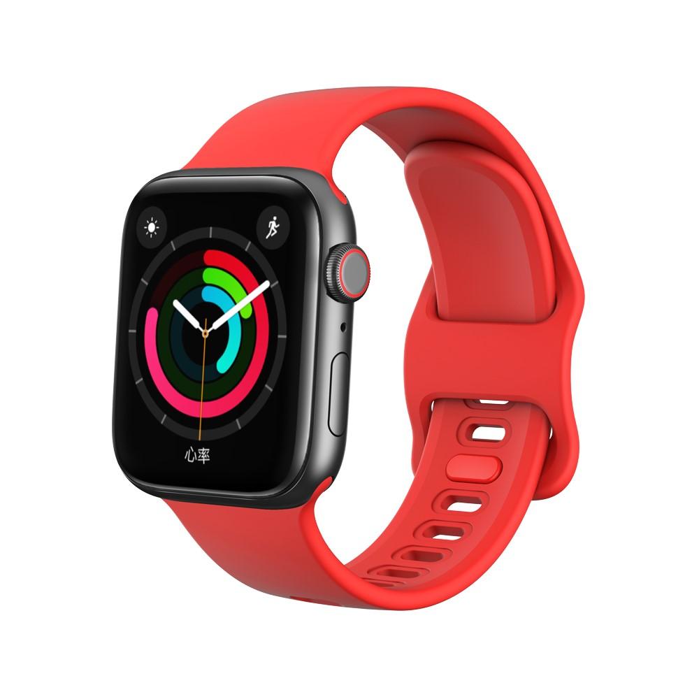 Apple Watch 41mm Series 9 Armband i silikon, röd