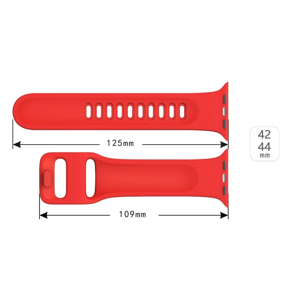 Apple Watch SE 44mm Armband i silikon, röd