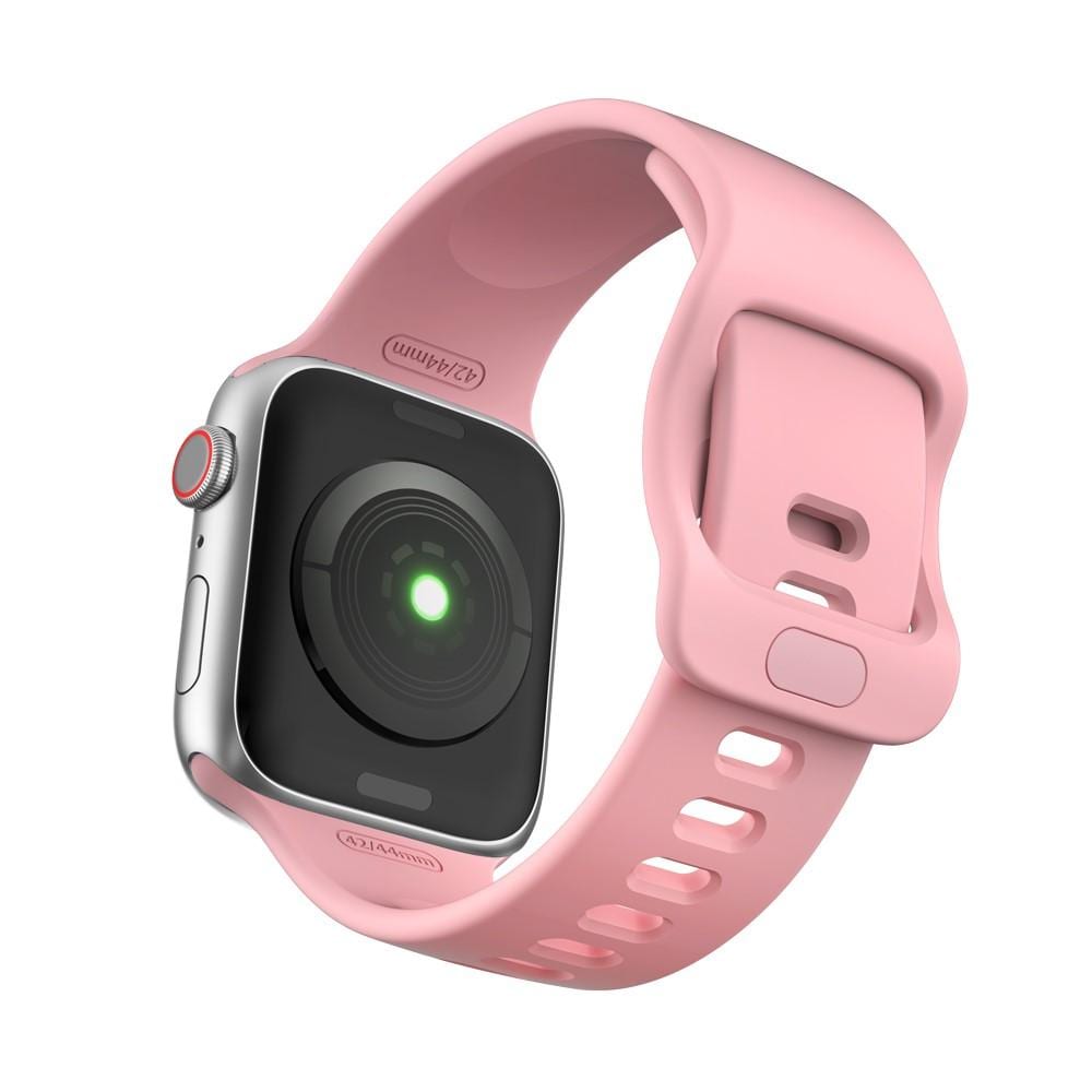 Apple Watch 45mm Series 9 Armband i silikon, rosa