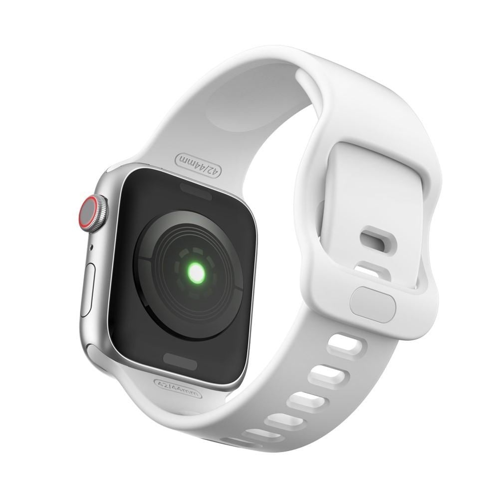 Apple Watch 45mm Series 7 Armband i silikon, vit