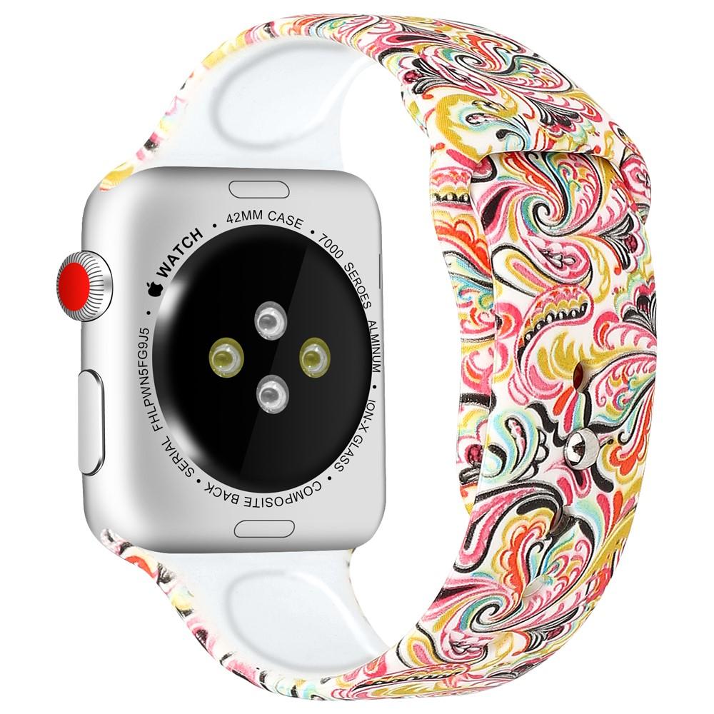 Apple Watch Series 10 46mm Armband i silikon, Paisley
