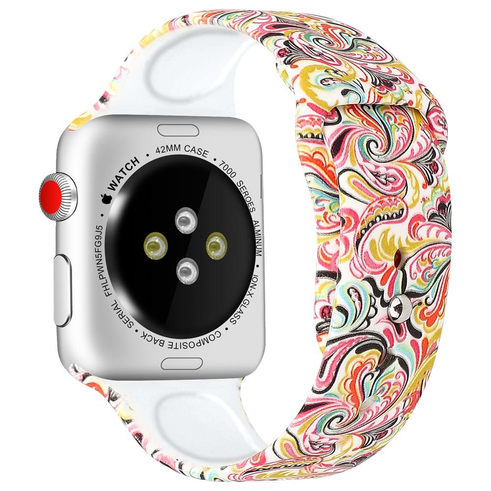 Apple Watch 45mm Series 8 Armband i silikon, paisley