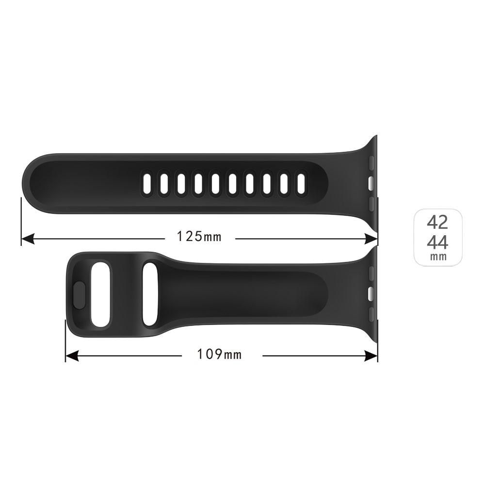 Apple Watch 45mm Series 8 Armband i silikon, svart