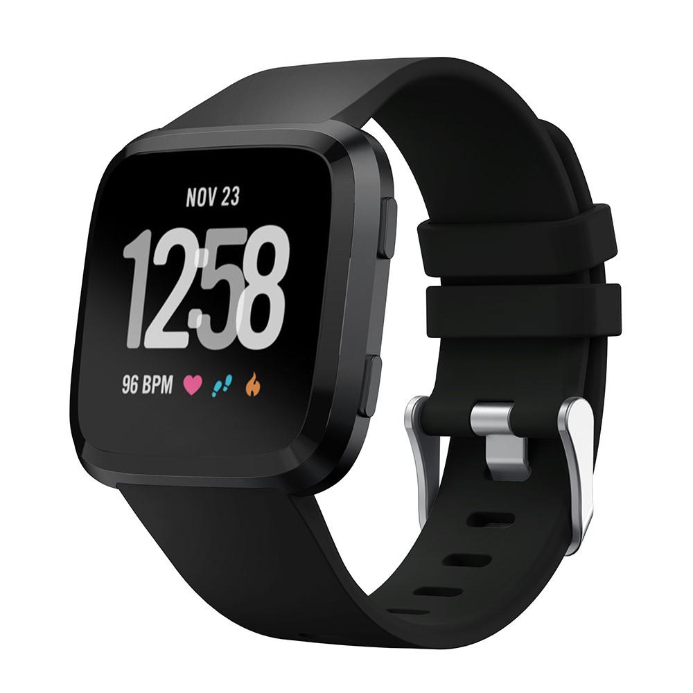 Fitbit Versa/Versa 2 Armband i silikon, svart