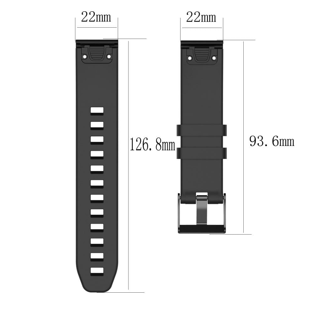 Garmin Fenix 5/5 Plus Armband i silikon, svart