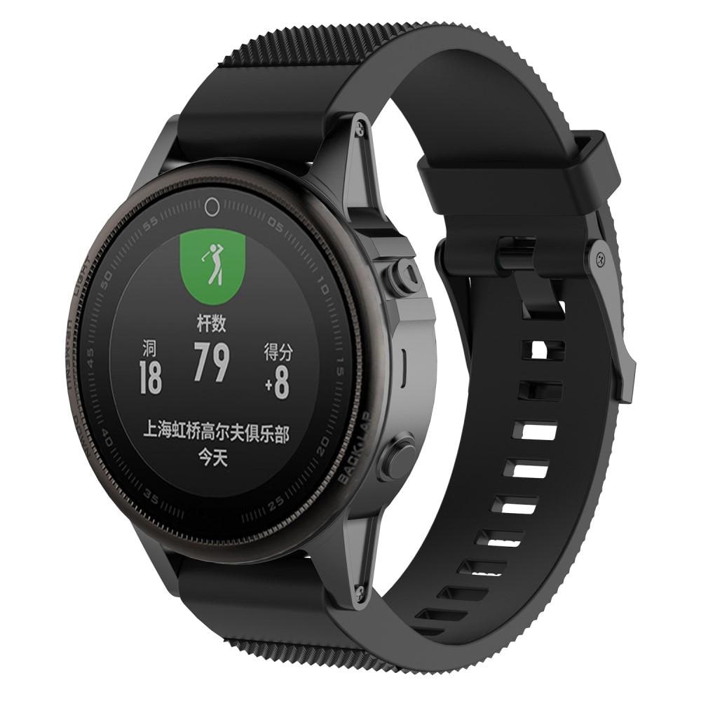 Garmin Fenix 5S/5S Plus Armband i silikon, svart