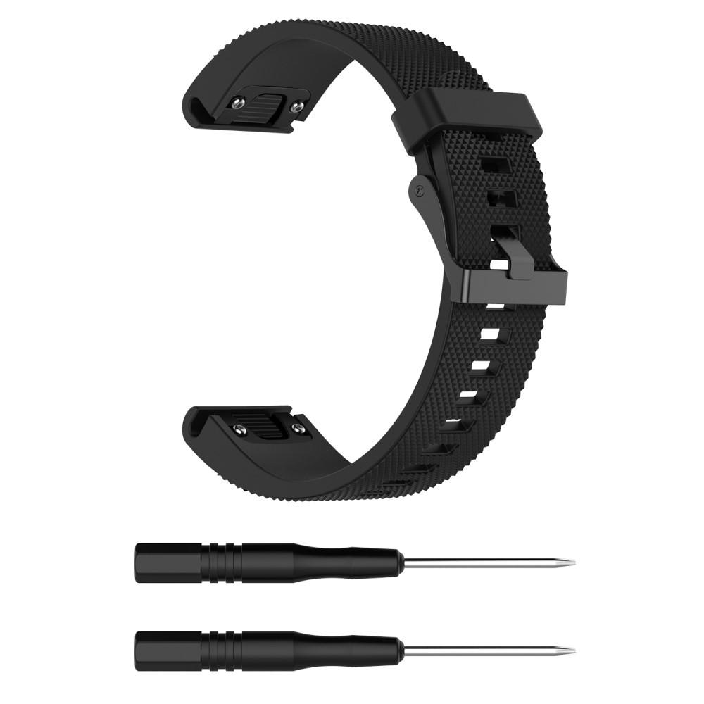 Garmin Fenix 5S/5S Plus Armband i silikon, svart