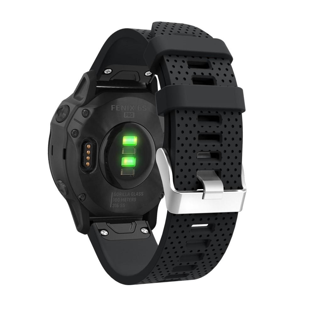 Garmin Fenix 6S Armband i silikon, svart