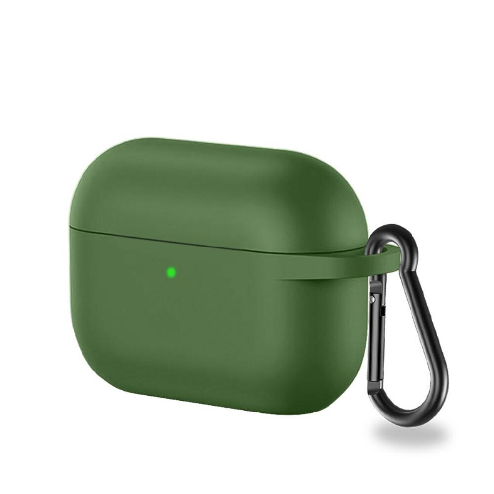 Apple AirPods Pro Silikonskal + karbinhake, Grön