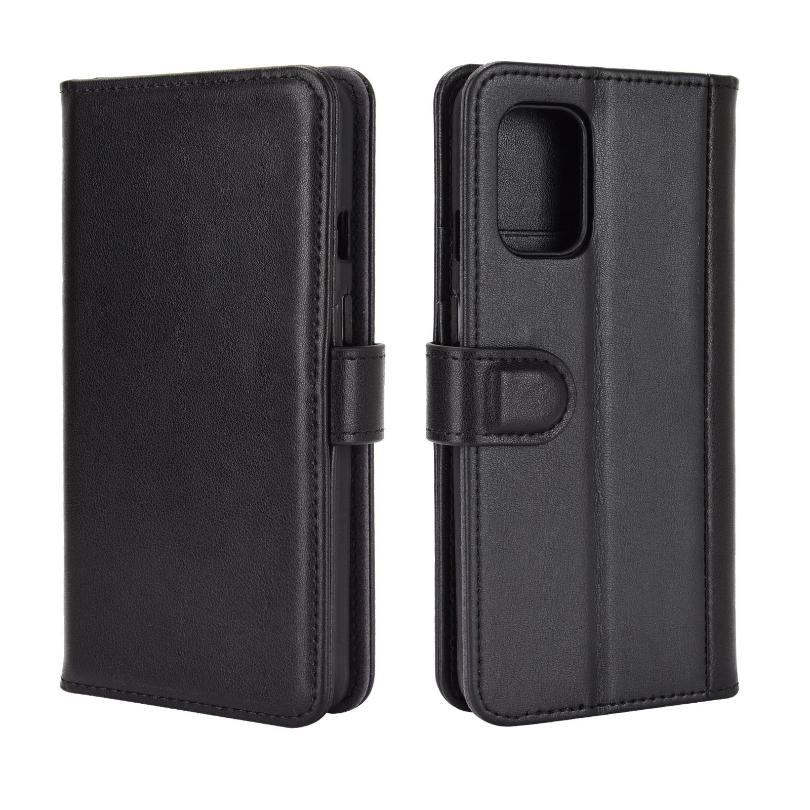 OnePlus 8T Plånboksfodral i Äkta Läder, svart