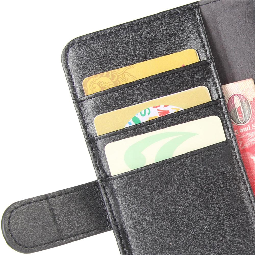 OnePlus Nord N10 5G Plånboksfodral i Äkta Läder, Svart