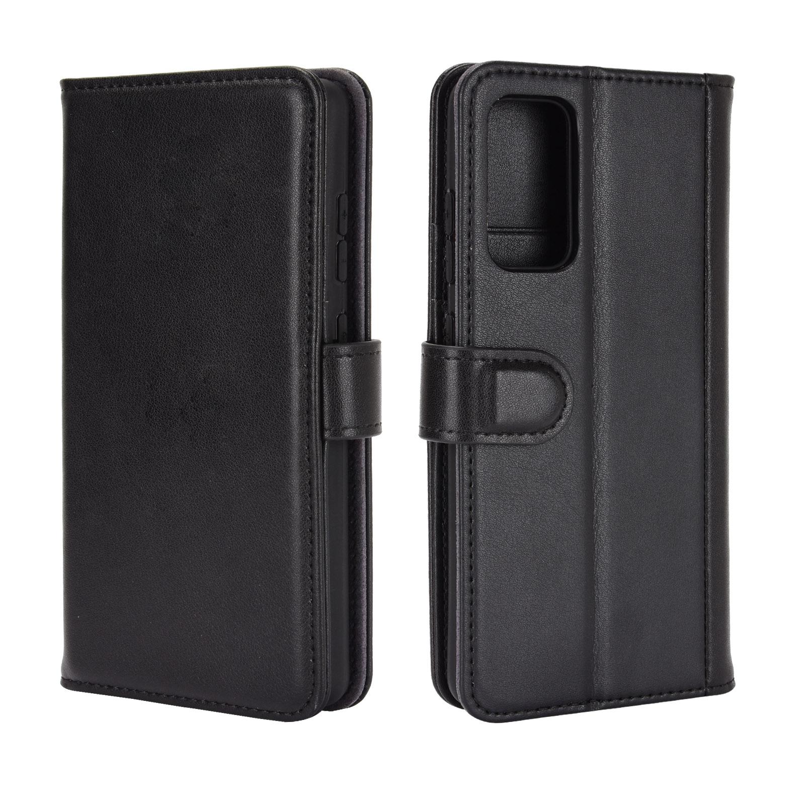 Samsung Galaxy S20 FE Plånboksfodral i Äkta Läder, svart
