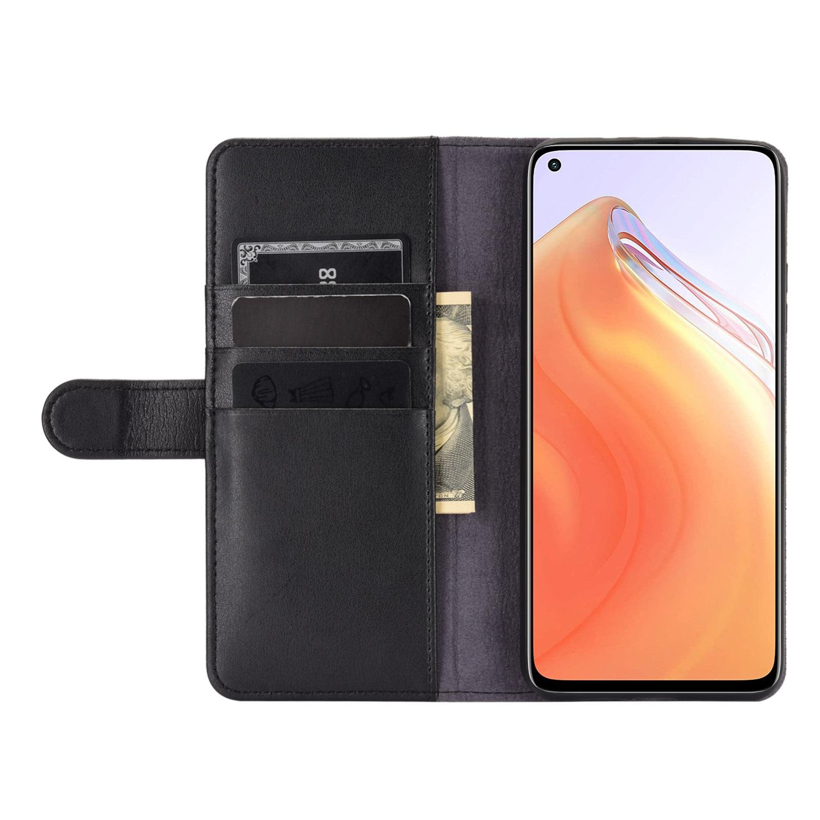Xiaomi Mi 10T/10T Pro Plånboksfodral i Äkta Läder, Svart