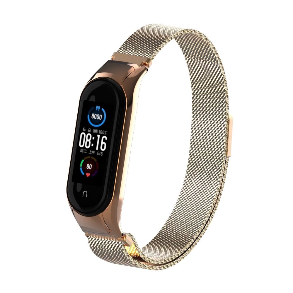 Xiaomi Mi Band 5/6 Armband Milanese Loop, roséguld