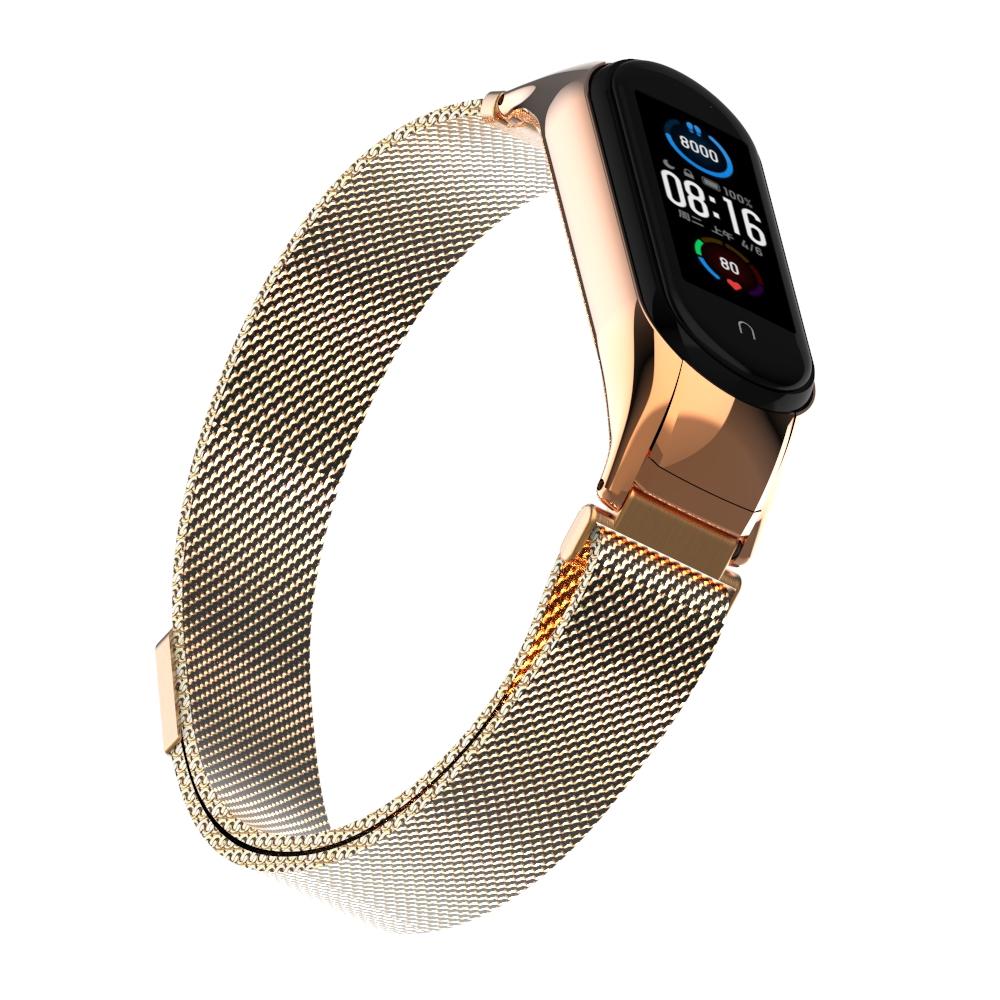 Xiaomi Mi Band 5/6 Armband Milanese Loop, roséguld